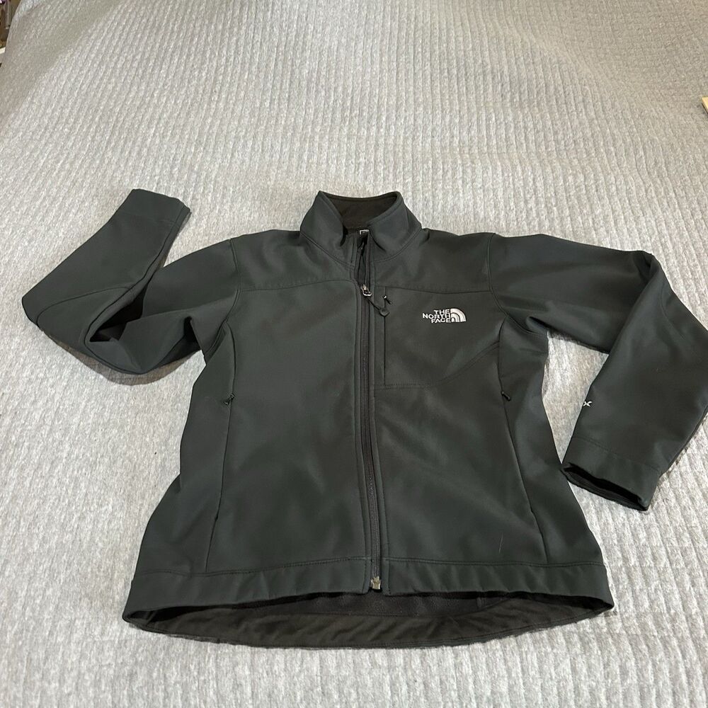 The North Face Apex Black Full Zip Jacket Women Pockets Lightweight Size S Wind - Picture 1 of 9